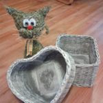 Košíky - zajíc | Výrobky z výtvarné dílny | Pletení z papíru